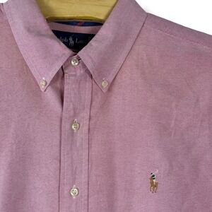 Ralph Lauren Button Down Shirt Mens XXL Pink Classic Fit Oxford Cotton